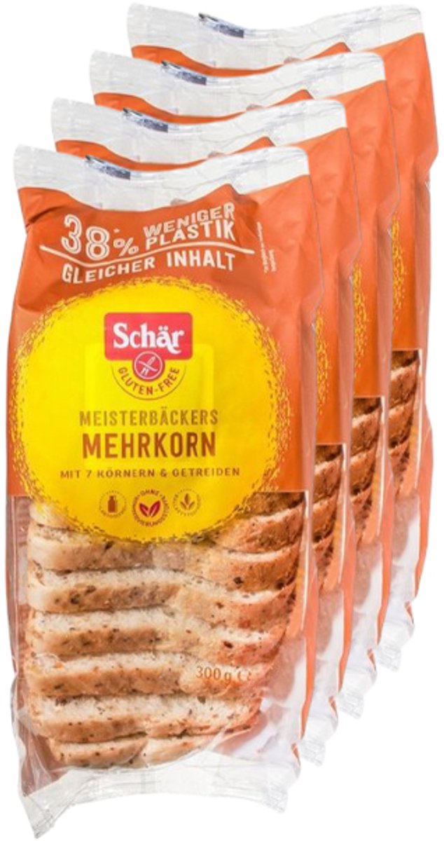 Schär | Glutenvrij | Meisterbäckers Meergranenbrood | 4 stuks | 4 x 300 g