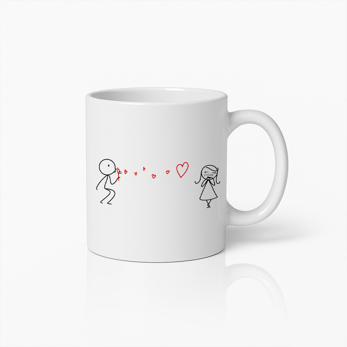 Lieve Liefdespijl Mok – Schattige Romantische Koffiebeker met Hartontwerp