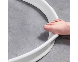 Water Barrier Threshold - Zelfklevende Waterstop Strips voor Basin - Badkuip - Badkamer - Nat en Droog Vloer (Wit, 2m)