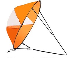 Down Wind Wind Sail Kit 42inch Kayak Wind Sail Kayak Paddle Board Accessoires voor kajak Boot Zeilboot Kano Oranje Kajak Hardware
