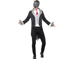 Smiffys Kostuum -M- Deluxe Big Bad Wolf Grijs