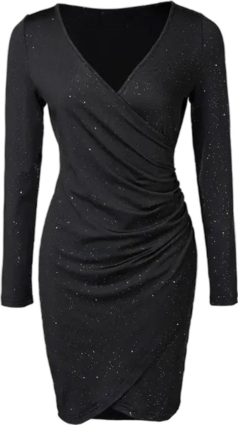 Robe Femme Glitter Zwart - Robe - Robe de Gala - Chique - Taille XL