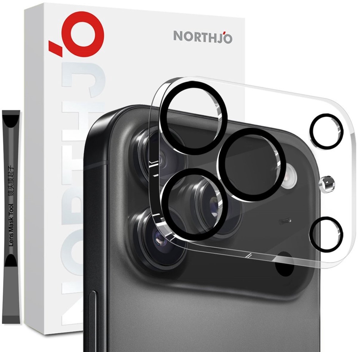 NORTHJO Camera Lens Protector - Geschikt voor iPhone 17 Pro Max Camera Lens Protector - NORTHJO 9H Tempered Glass - Transparant