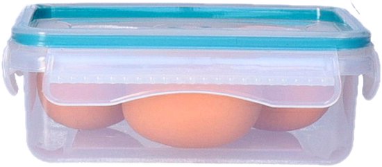 Boîte de conservation 5Five TRITON - Couvercle avec pinces latérales - Plastique - Hermétique - 14 x 10 x 5 cm - 490 ml - Transparent/Bleu