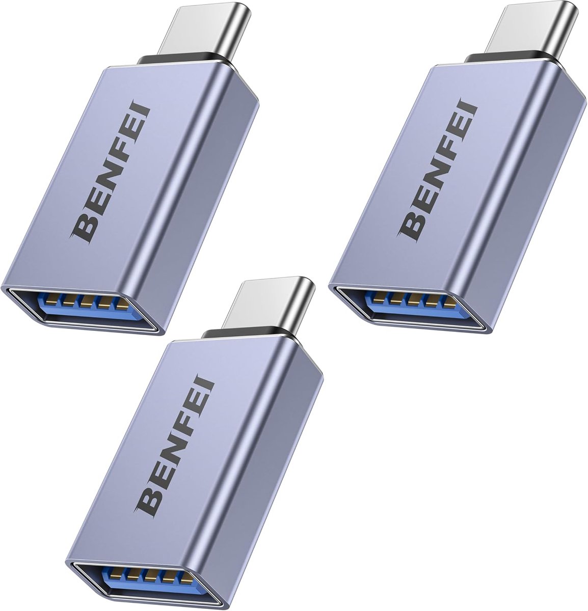 Benfei USB-C naar USB-A Adapter (3-pack) – USB C / USB A Converter