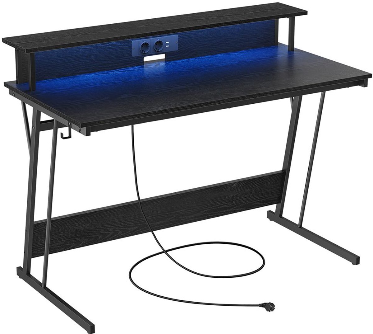 Gamingtafel LED-verlichting Ergonomisch Zwart