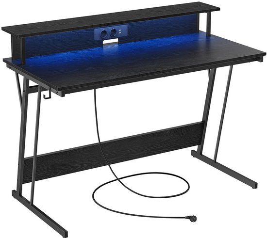 Gamingtafel LED-verlichting Ergonomisch Zwart - Gamingtafel - €168,00