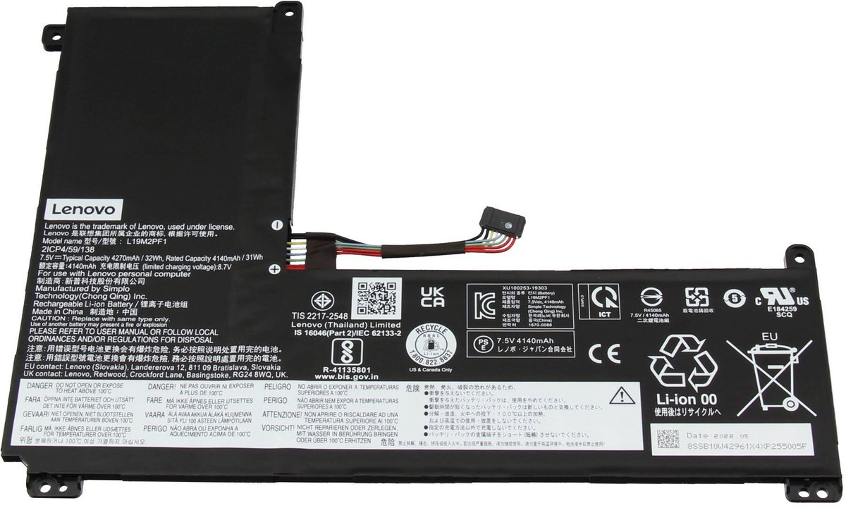 Lenovo 5B10W42963 Batterij - 32Wh