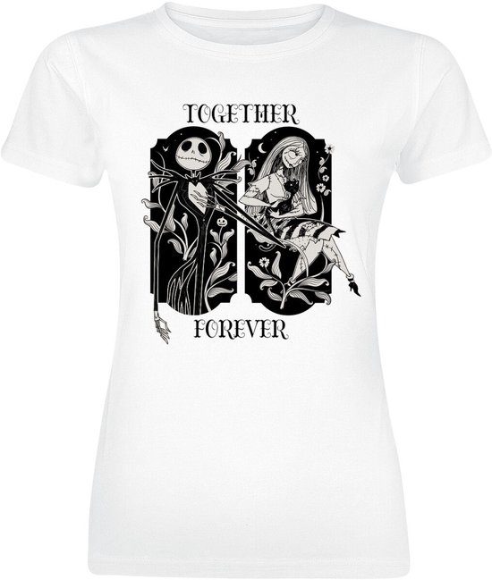 The Nightmare Before Christmas Disney - Together Forever Dames T-shirt - wit - L
