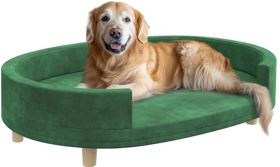 PawHut-Huisdierenbank-Polyester-100x70x25cm-Groen