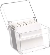MAUL Boîte à fiches alphabétique A7 Acrylique 12 x 10 x 9.5 cm transparente
