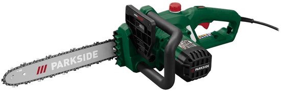 Parkside Elektrische kettingzaag 1600 W - Kettingsnelheid: tot 15 m/s - Zaaglengte: 34 cm - Automatisch kettingsmeersysteem - Handmatig kettingspansysteem - Comfortabel werken door ergonomische vormgeving van de handgreep