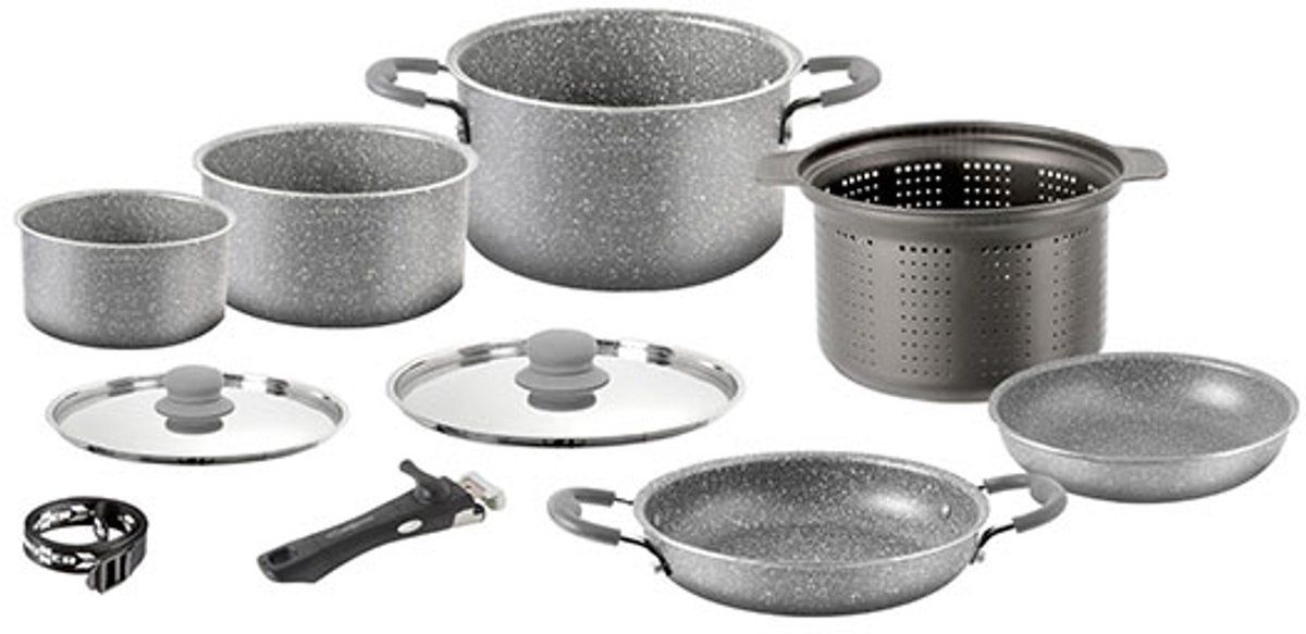 Brunner Gourmet Rock NG 9+1 Ø 22 - pannenset (10 delig)