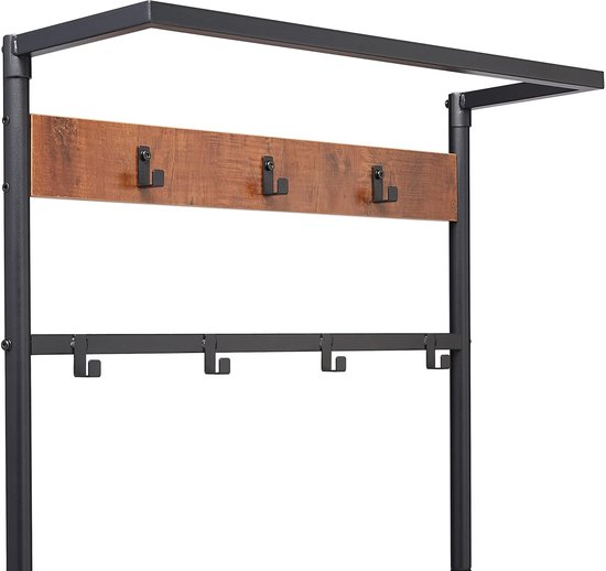 Kapstok, 75 x 33 x 180 cm, kapstok met garderobe, schoenenopslag