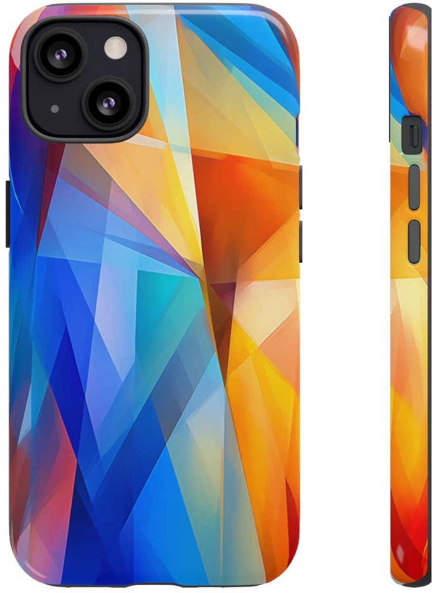 Levendig Geometrisch Abstract Ontwerp – Telefoonhoesje Geschikt voor iPhone 13
