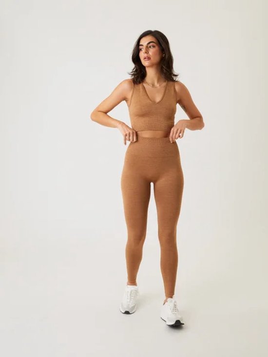 Björn Borg - Dames - Sthlm Seamless Light Tights - Bruin - Maat M / L van Bjorn Borg — afbeelding 2