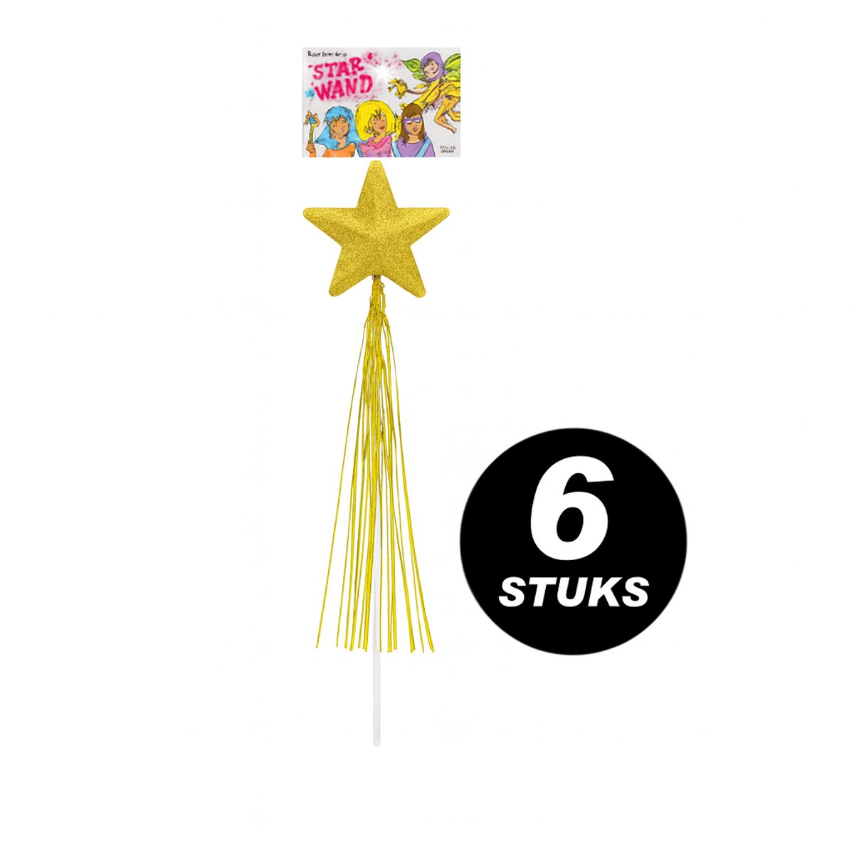 Gouden Toverstafjes – Set van 6 – 45 cm – Verkleed & Feestaccessoire voor kinderen