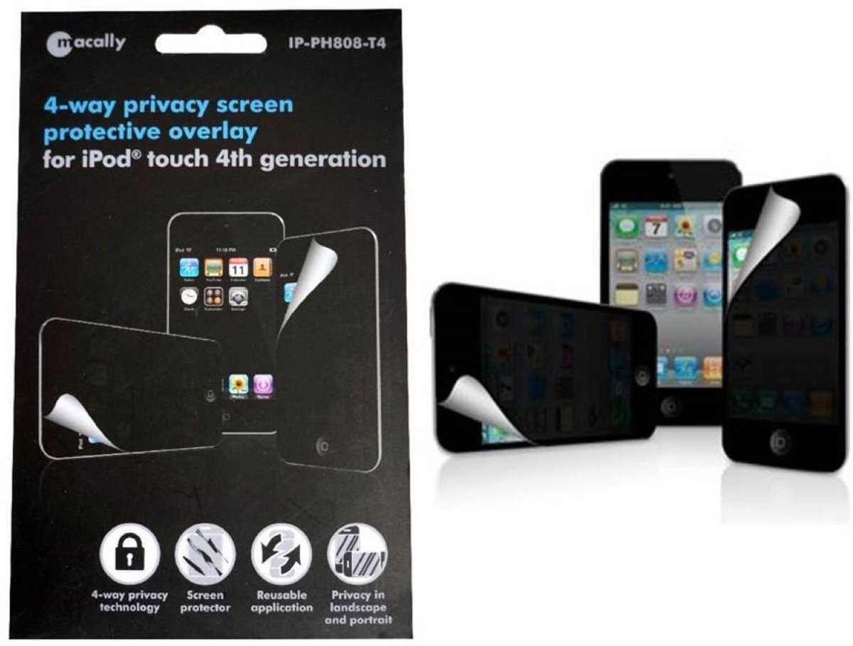 Macally IP-PH808T4, Privacy Beschermfolie voor iPod touch 4G