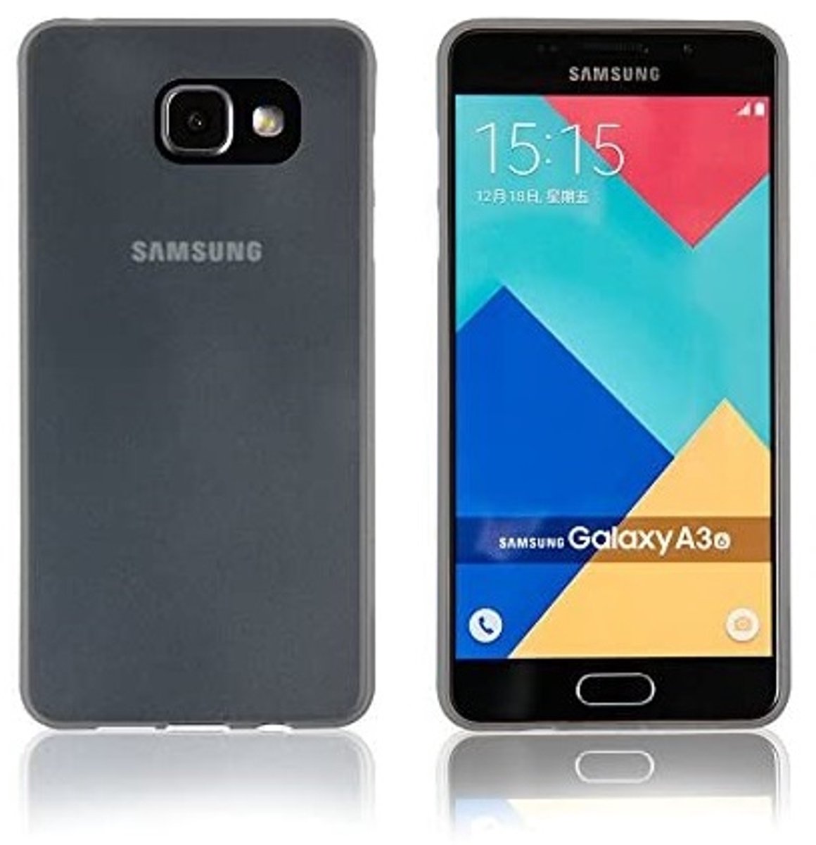 Ultradunne zachte hoes antraciet voor Samsung Galaxy A3 2016