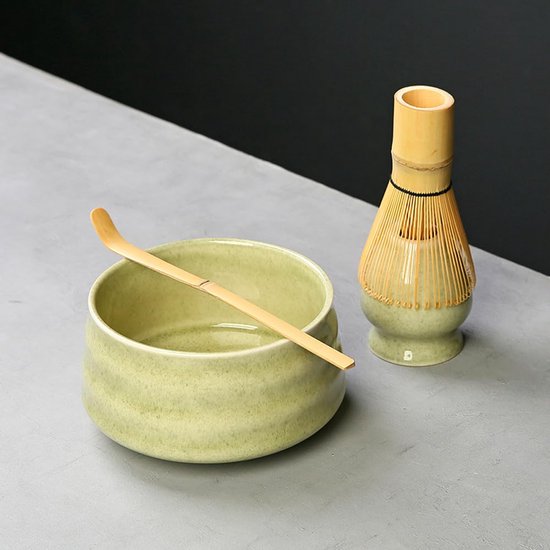 BAIFULAI Matcha theeset, 5 stuks, keramiek, Japanse garde, matcha-kom, gardehouder, zeef, Japanse accessoires voor matcha-ceremonie (roze