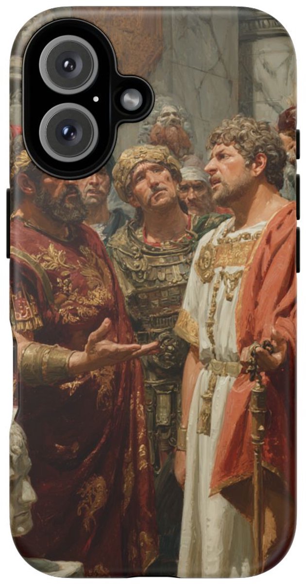 Koninklijke Hofscène met Edelmannen – Telefoonhoesje Geschikt voor iPhone 16