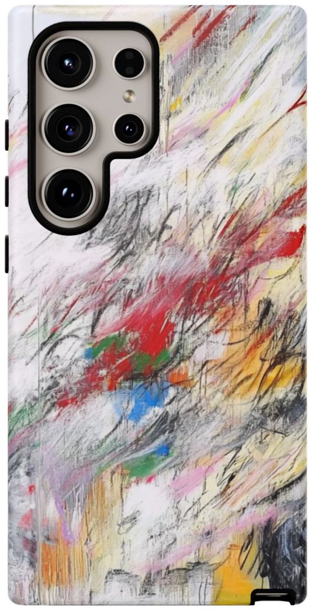 Abstracte Kleurrijke Verfstreken – Telefoonhoesje Geschikt voor Galaxy S24 Ultra