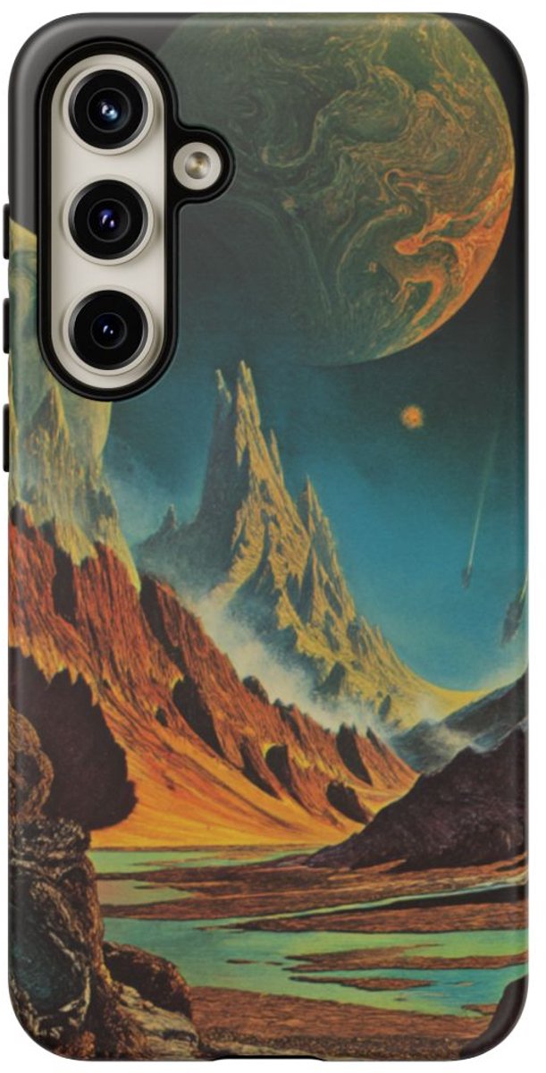 Surrealistisch Buitenaards Landschap – Telefoonhoesje Geschikt voor Galaxy S24 Plus