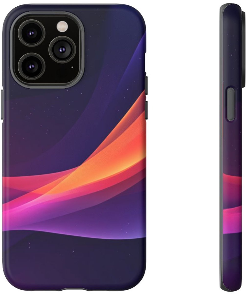 Abstracte Kleurrijke Golfpatronen – Telefoonhoesje Geschikt voor iPhone 14 Pro Max