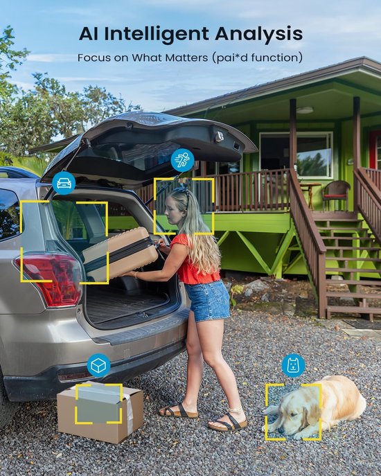 ieGeek Bewakingscamera voor buiten - accu en zonne-energie bewegingsmelder - 2K 360° PTZ WLAN-camera - nachtzichtfunctie - met Verwijderbaar Zonnepaneel — afbeelding 5