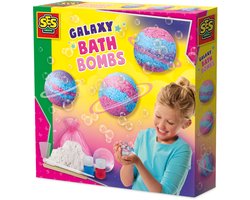 foto van SES Creative - Galaxy - Bad Bruisballen - Knutselen Meisjes - Badspeelgoed - Zelf Maken - Vanaf 8 Jaar