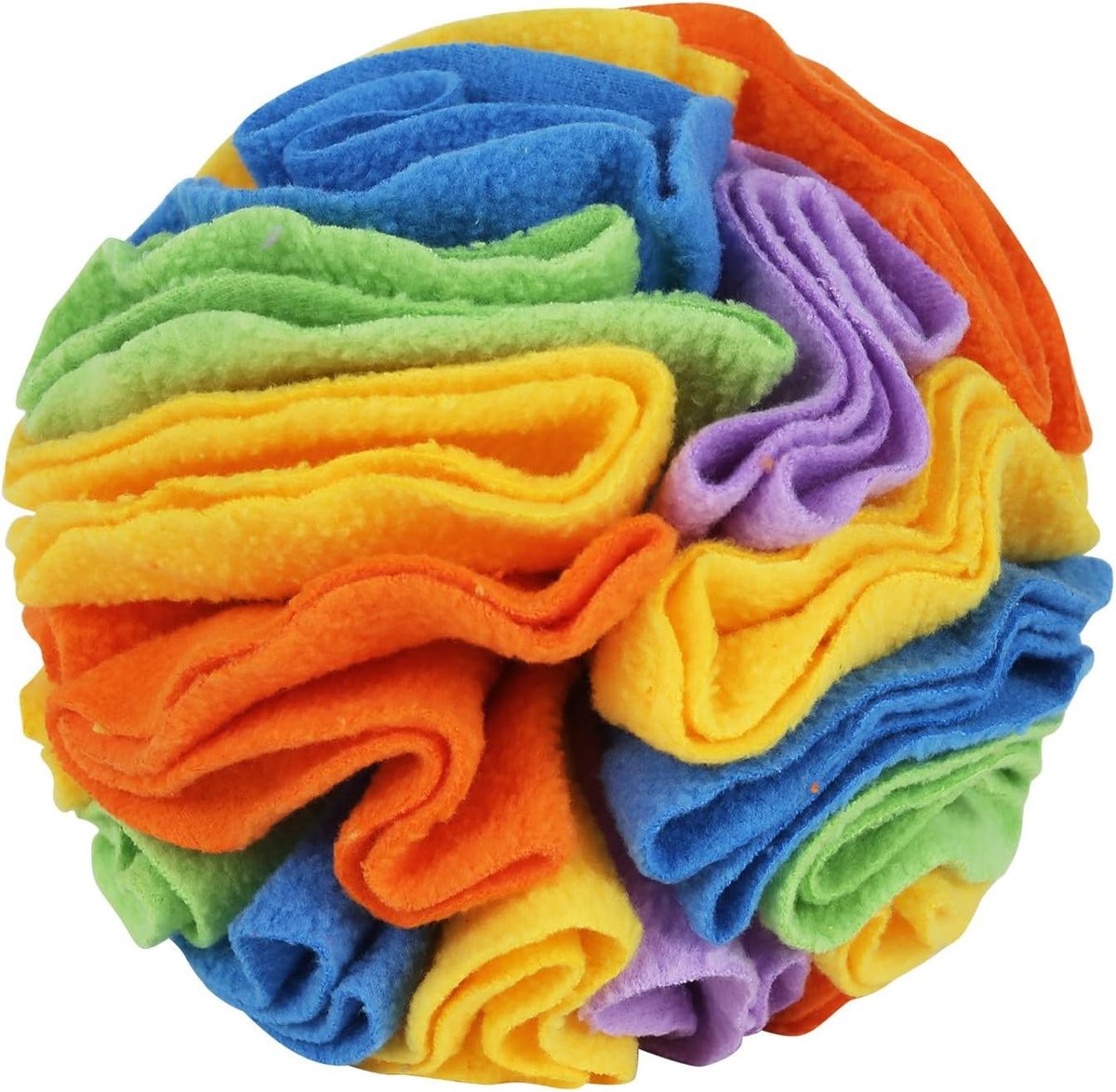 Snuffelbal voor honden - interactief snuffelspeelgoed - wasbaar hondenspeelgoed - intelligent speelgoed voor kleine en middelgrote honden - New Rainbow Colors - 7,9 inch