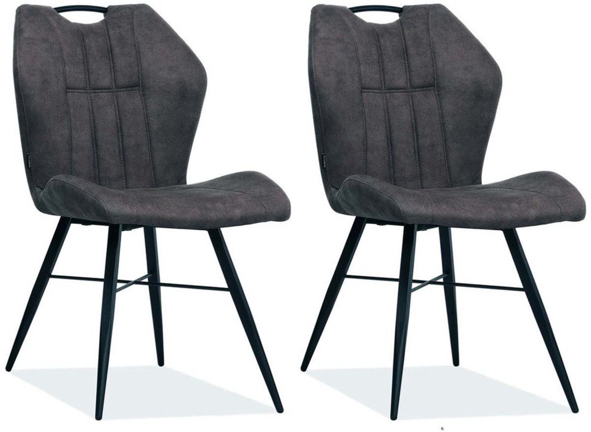 MX Sofa Eetkamerstoel Scala luxor kleur: Antraciet (set van 2 stoelen)