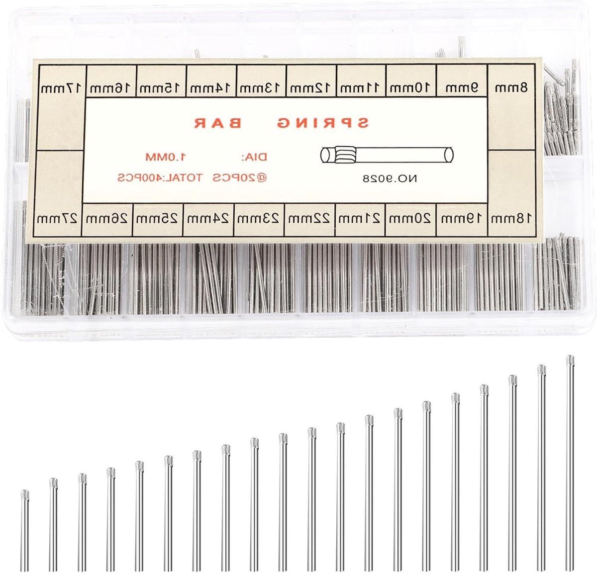 Accessoire voor horlogeband - 1mm veerstiften - Horlogeband reparatietool met metalen bandverbinding - Modern design - Geschikt voor horlogebandjes - Duurzaam en handig in gebruik