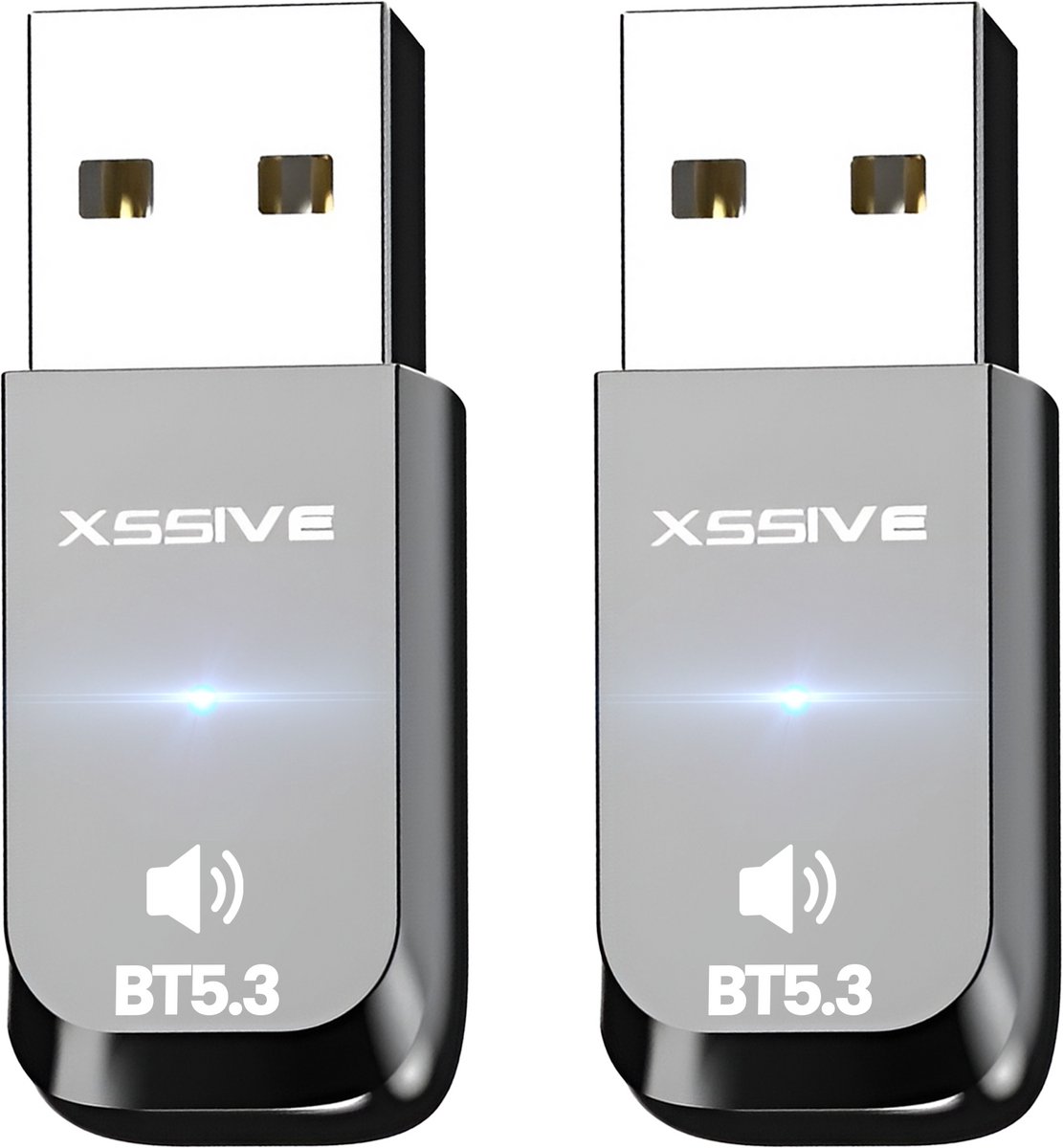 2x Xssive BTR01 Audio Bluetooth Receiver voor USB Autoradio, Subwoofer of Versterker