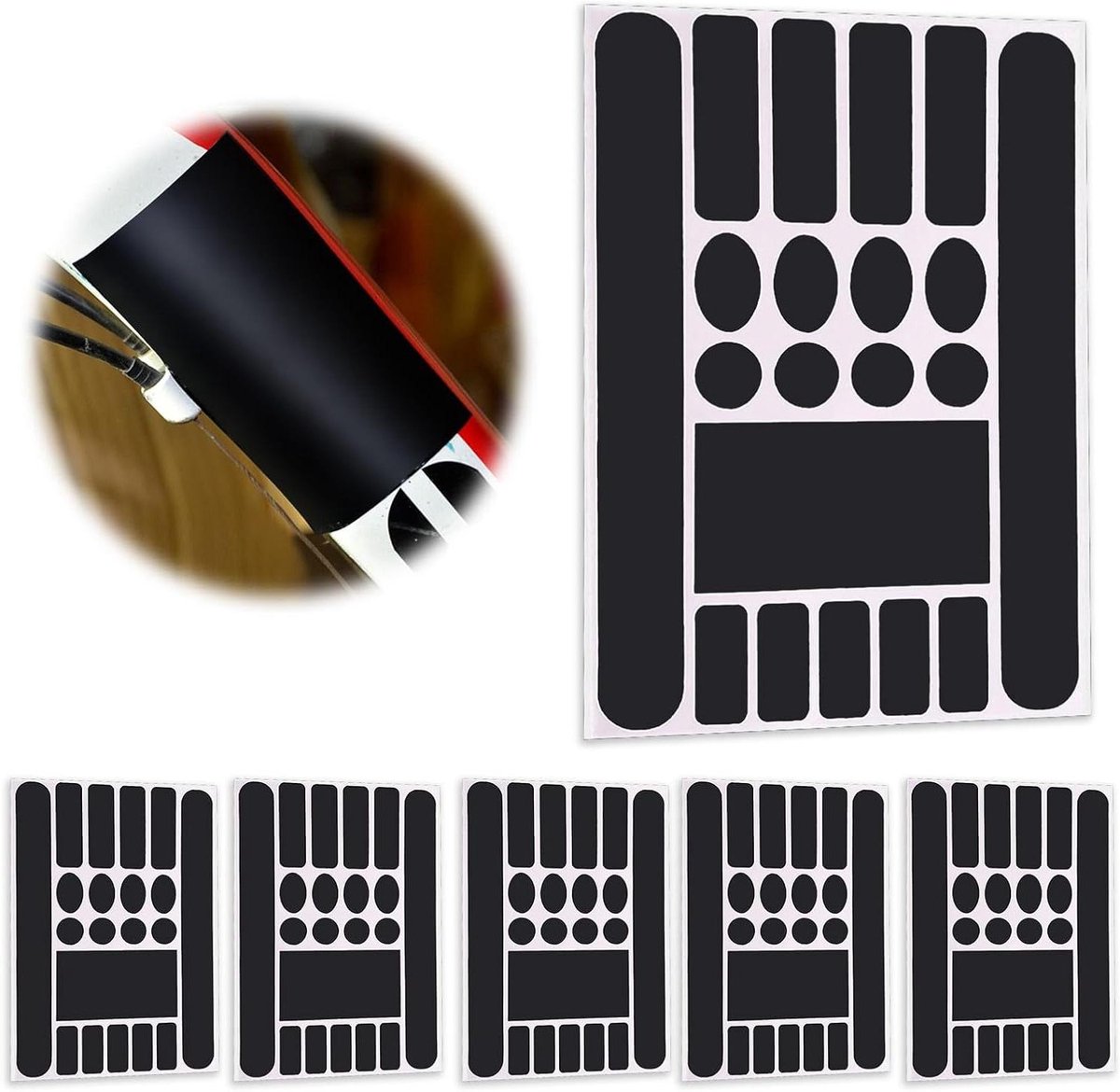 Allecto Plus - Fietsframe anti-wrijfsticker set, krasbescherming voor mountainbike en racefiets