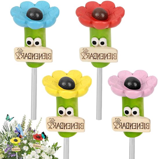 NCTNCX Insectendrinkers Set Van 4 – Kleurrijke Bloemenvormige Drinkbakjes Voor Bijen En Insecten