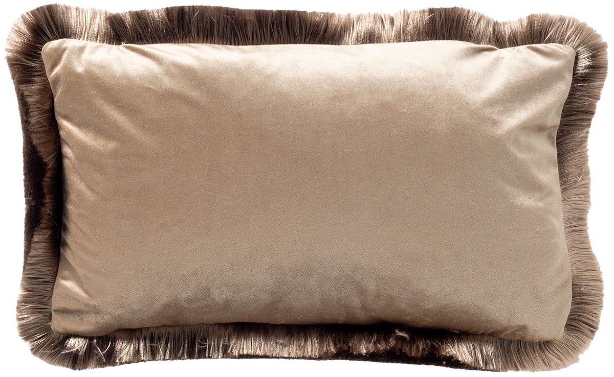 Hoii JEANETTE | sierkussen 30x50 cm | Doeskin | bruin | Hoii Lichtbruin