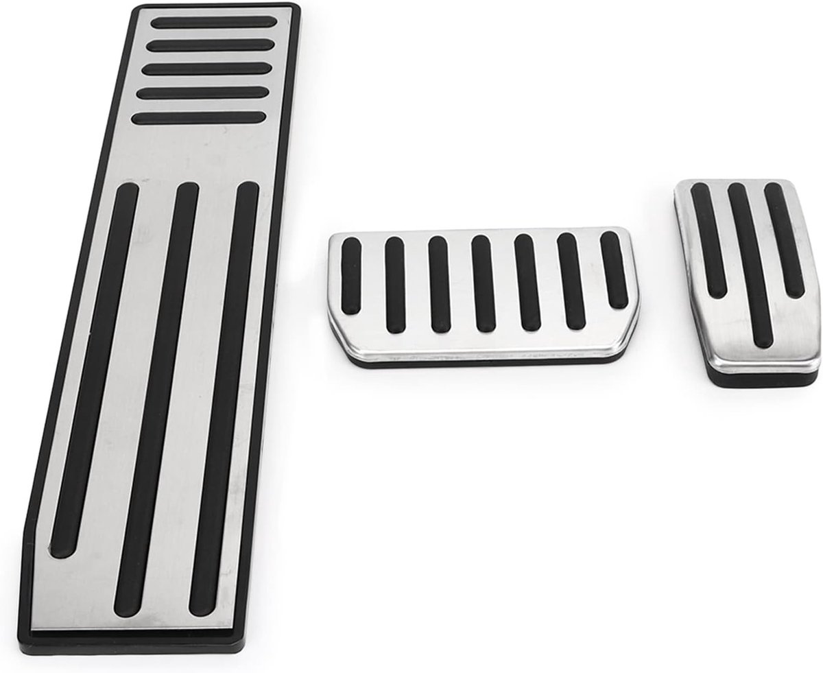 Image of 3PCS Car Foot Pedal Set, Non-slip Rust Resistant Comfortable Vehicle Foot Pedal Set, Replacement for Tesla Model S 2013-2022