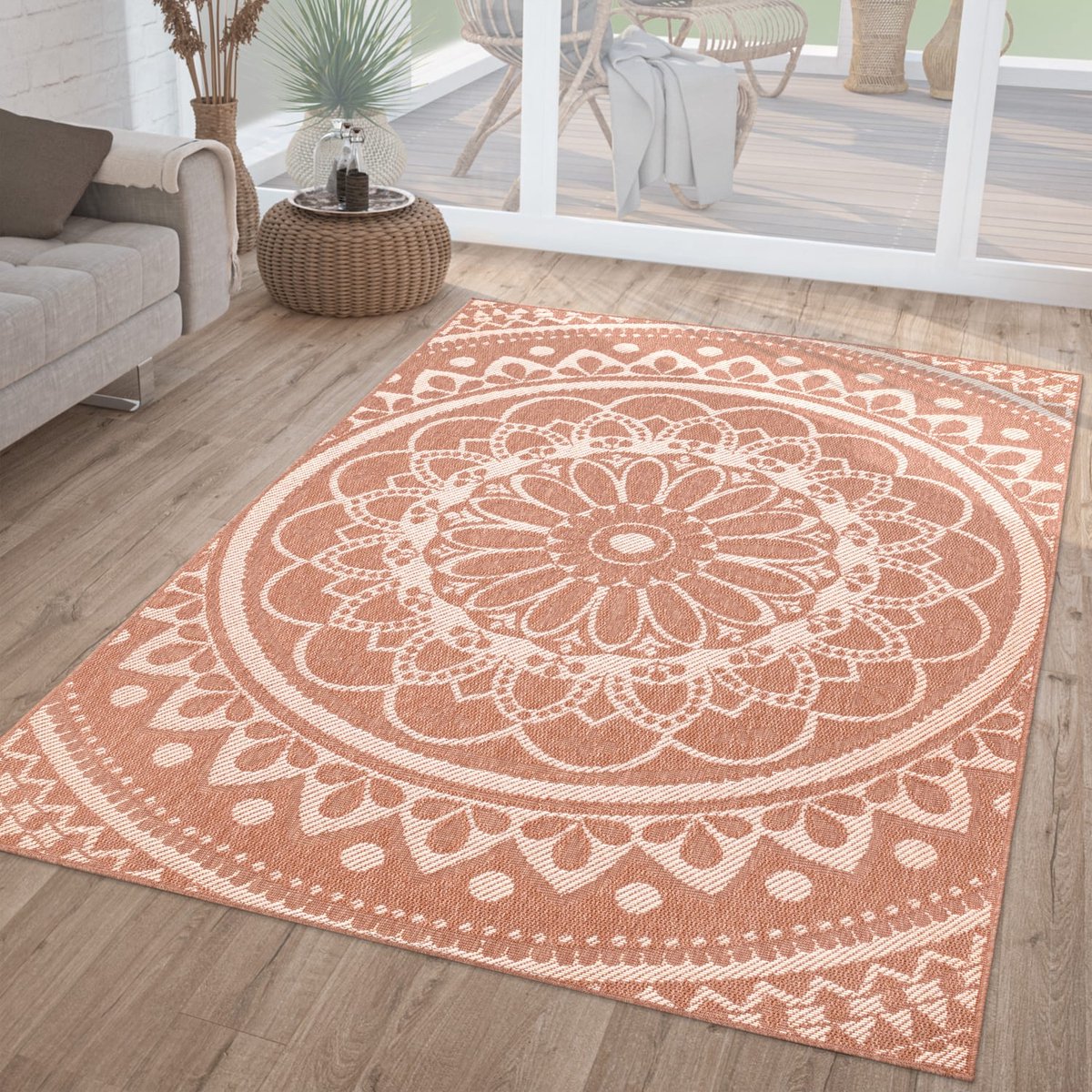 Binnen- en buitentapijt weerbestendig tuin oosters marokkaans boho-ontwerp