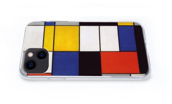 Coque iPhone 13 mini - Composition A - Piet Mondrian - Siliconen
