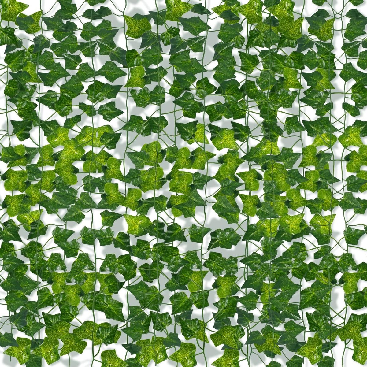 Ibenzoa Ivy Kunstslinger Set van 52 Stuks voor Decoratie in Huis, Tuin en Feestlocaties Groen