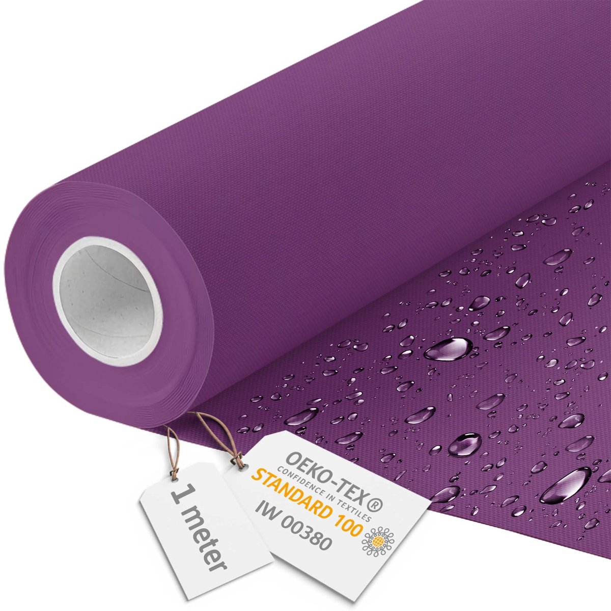 DreamRoots Canvas Waterdicht - Meubelstof per meter 160 cm breed - Waterafstotende stof 220 g/m2 600D - Luifelstof Waterdicht per meter Paars 1M