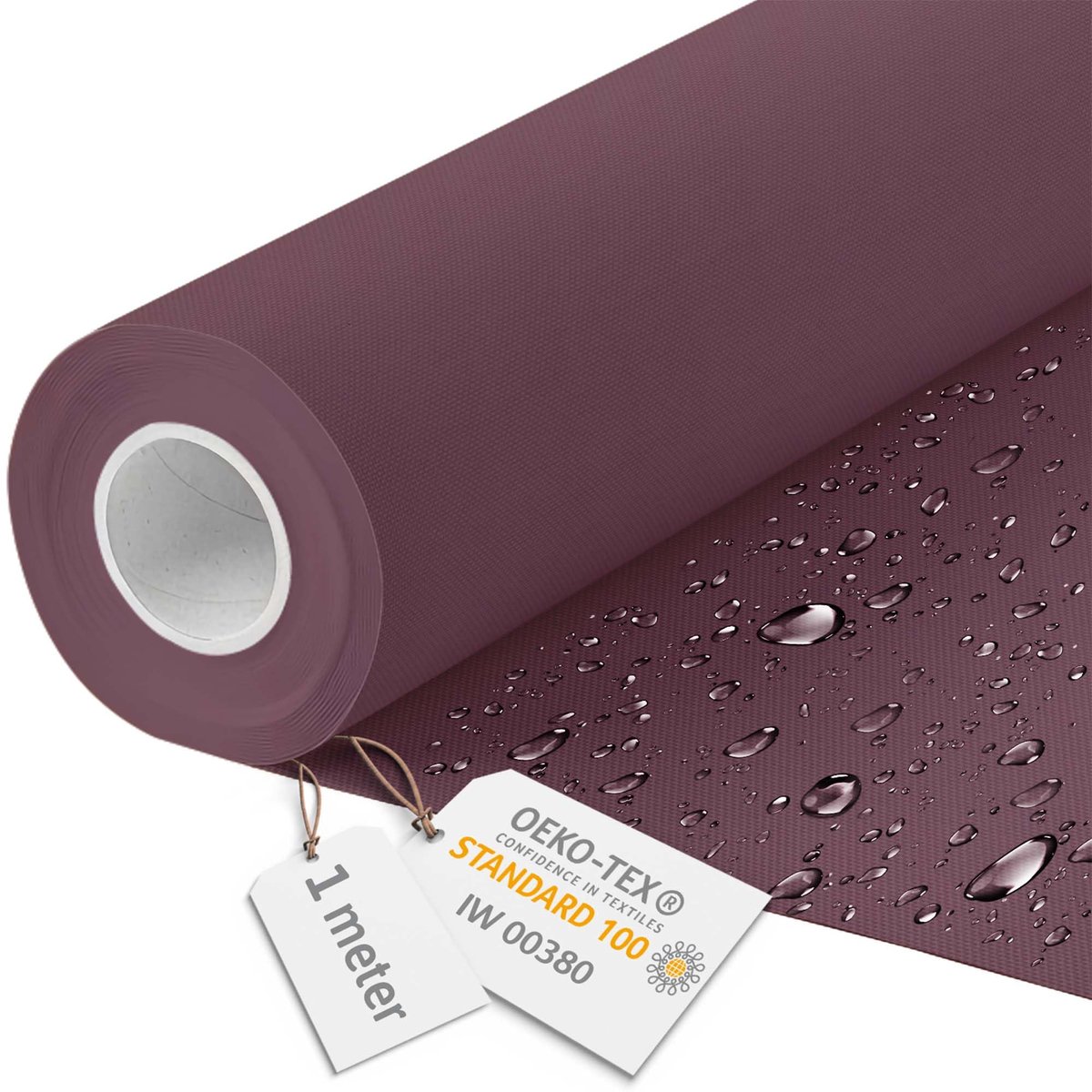 DreamRoots Canvas Waterdicht - Meubelstof per meter 160 cm breed - Waterafstotende stof 220 g/m2 600D - Zonneschermstof Waterdicht per meter Pruim 1M