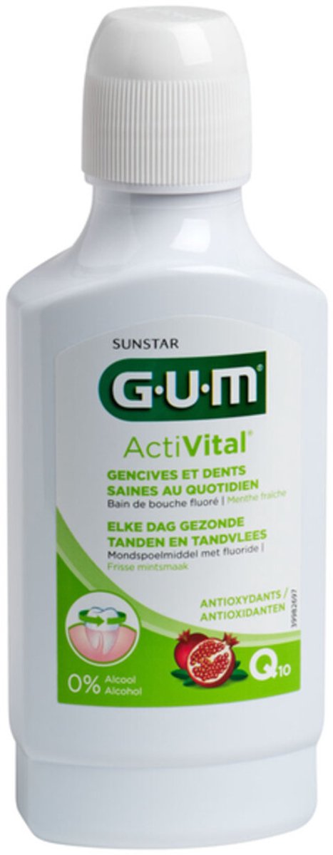 Goedkoopste 3x GUM Mondspoelmiddel ActiVital 300 ml