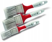 Schuller Allright verfkwasten - 3-delige kwastenset - platte kwast maat 30/50/60 mm - voor alle soorten verf, lak en beits