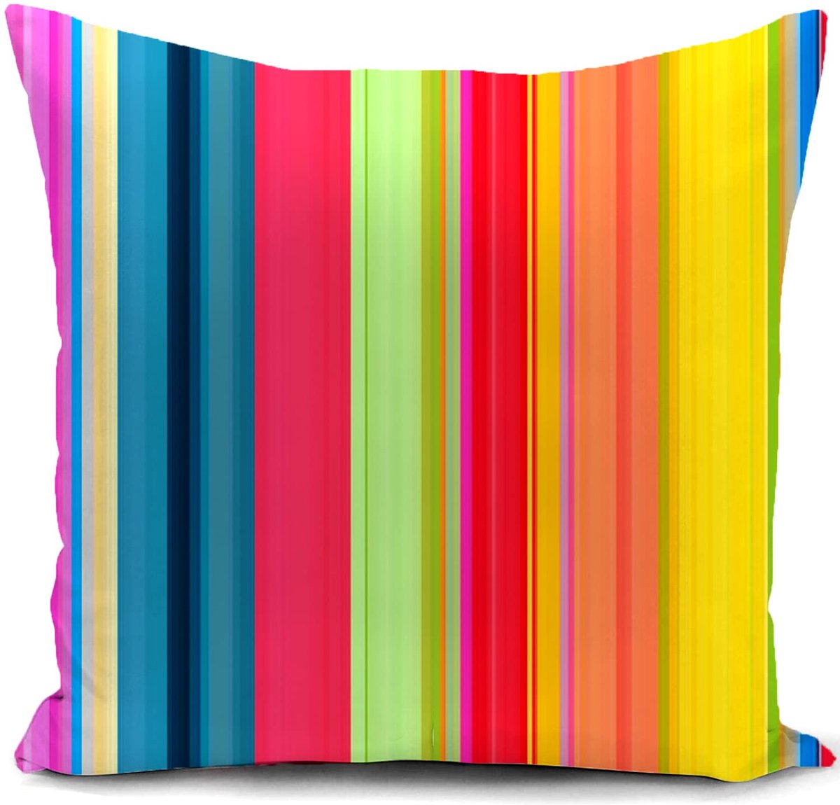 Ibenzoa Kleurrijke Kussenhoes 40 x 40 cm voor Decoratie en Comfort in Huis en Auto Kleurrijke strepen
