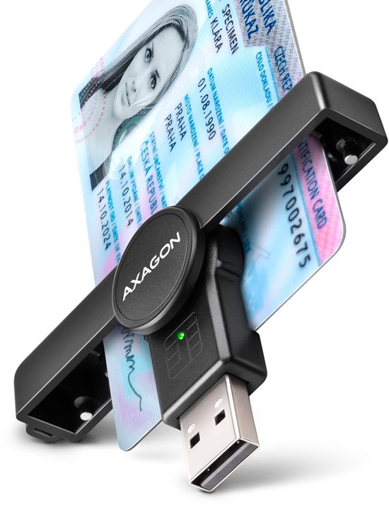AXAGON CRE-SMPA USB-A Smart card/ID card PocketReader