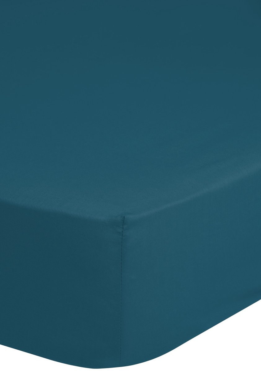 HIP hoeslaken effen kleur - 2 persoons 140x200 cm - Petrol - 100% Katoen satijn