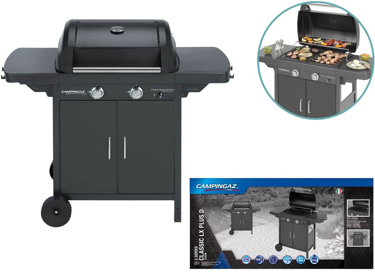 Campingaz 2 Series Classic LX Plus Gas barbecue - 2-Branders - opklapbare zijtafels - Zwart – foto 5