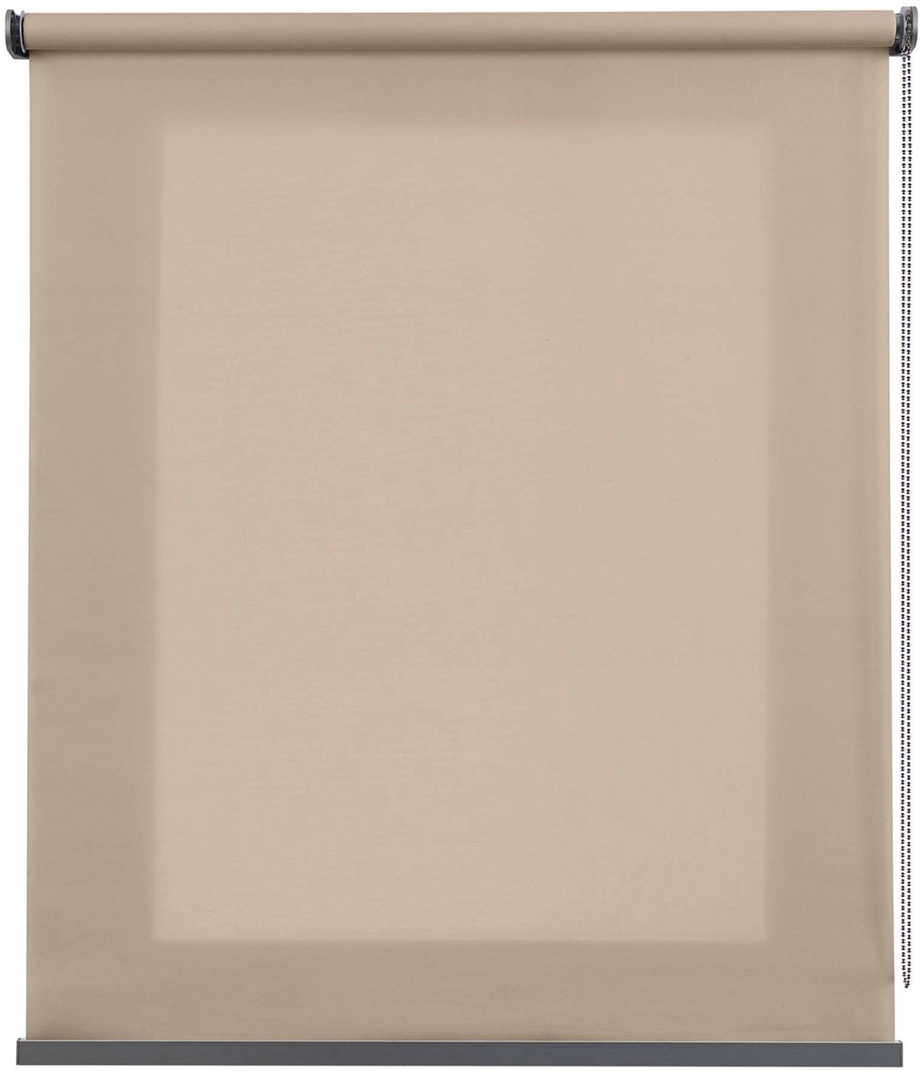 Storesdeco Premium doorschijnend rolgordijn met aluminium afwerkingen, Beige 120x250 cm
